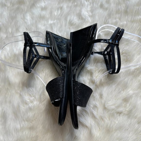 Worthington Jarret Wedge Sandals Black Size 8M - Picture 5 of 9